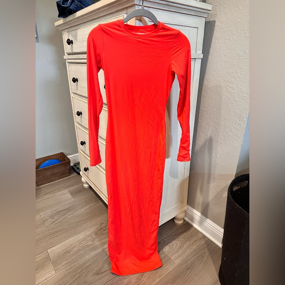 SKIMS Poppy Red Fits Everybody Maxi Dress Size S